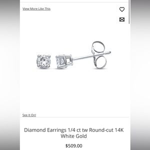 1/4ct Kay Jewelers Diamond Stud Earrings
